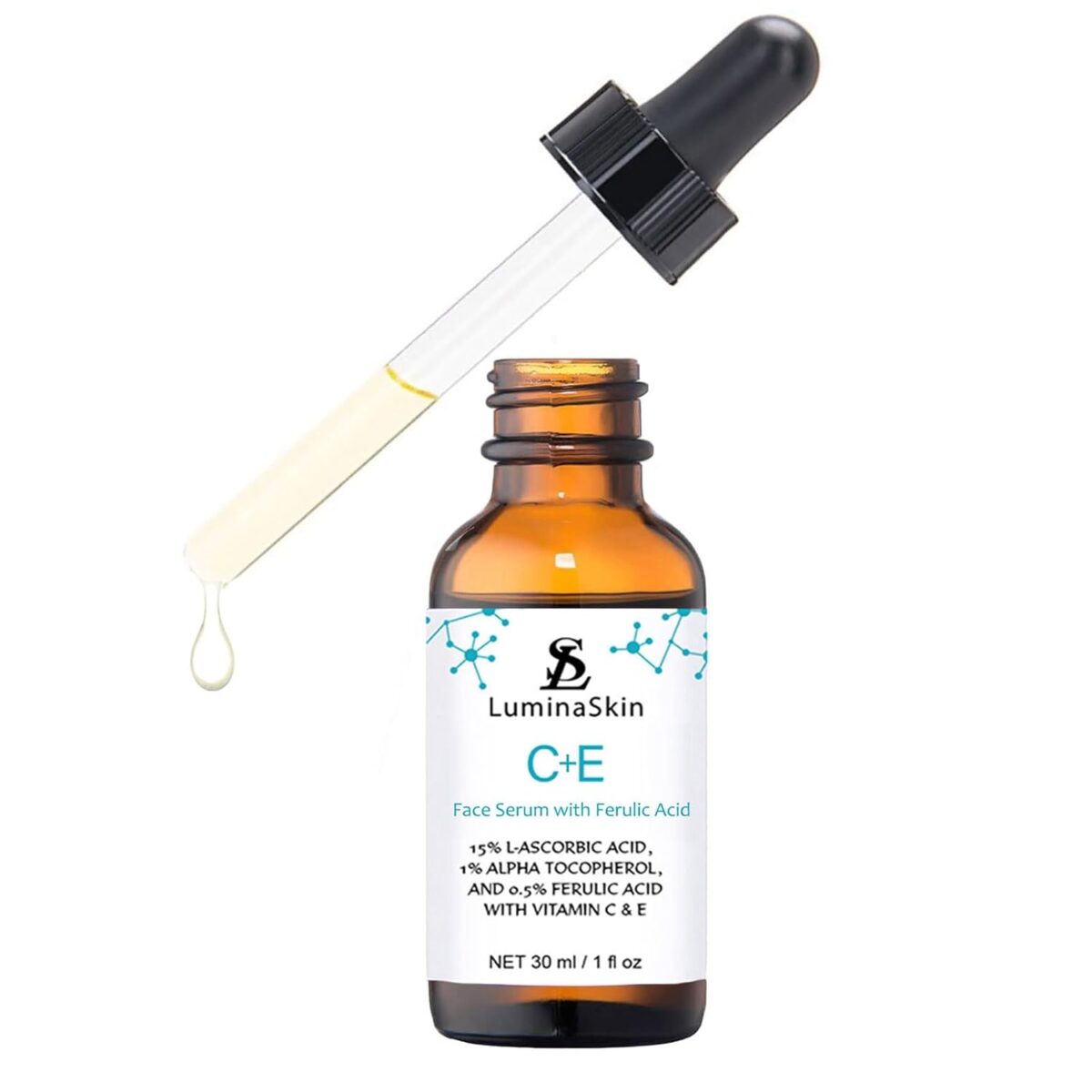 Vitamin CE Serum with Ferulic Acid – Brightening & Firming Serum for Face – Anti-Aging & Spot Corrector (1 oz) - Image 4